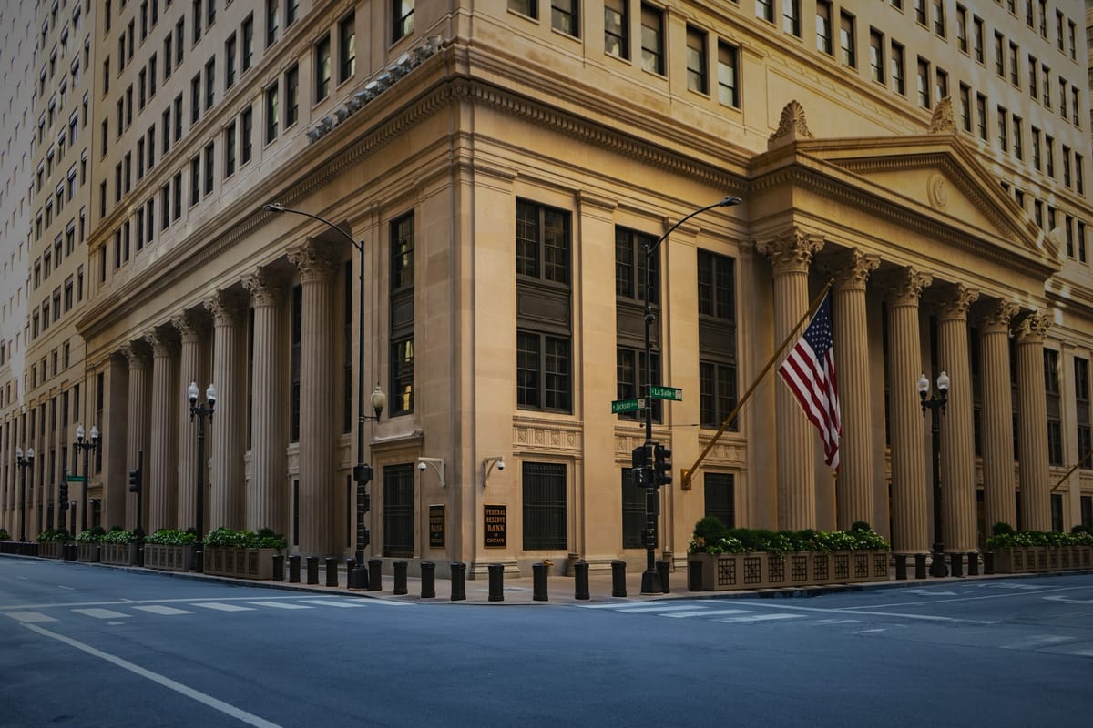 The corner of La Salle street and Jackson Blvd in Chicago